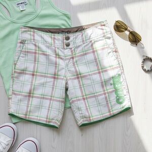ONEILL Vintage 90’s Y2K Women’s Stripe Plaid Board Shorts
